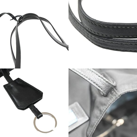 PRADA MILANO Etiquette Tote Bag Nylon Leather Black Italy 33CA290 - Picture 13 of 14